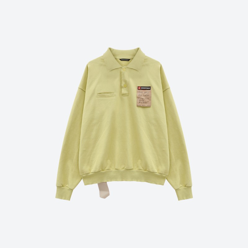 Referee‑style Polo‑collar Sweatshirt